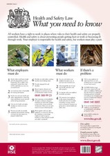 Listing image for Health and Safety Law Poster HSE - What You Need To Know FWC30 A5 A4 A3 A3+